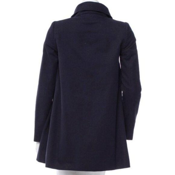 Stella McCartney Navy Blue Swing Coat with Oversized Enamel Buttons 46 US 12 - Picture 11 of 11